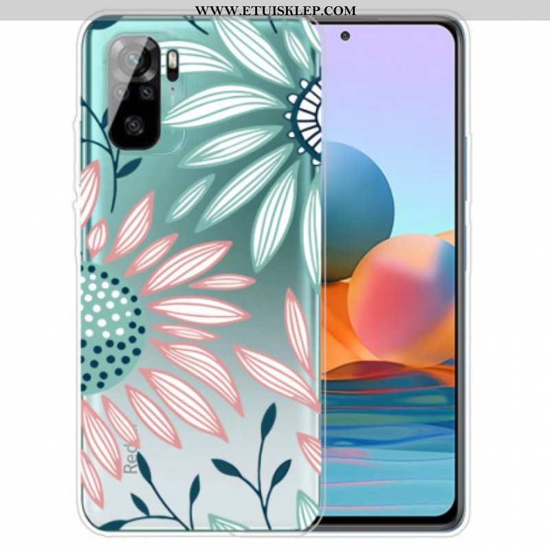 Futerały do Xiaomi Redmi Note 10 / 10S Przejrzysty Jeden Kwiat